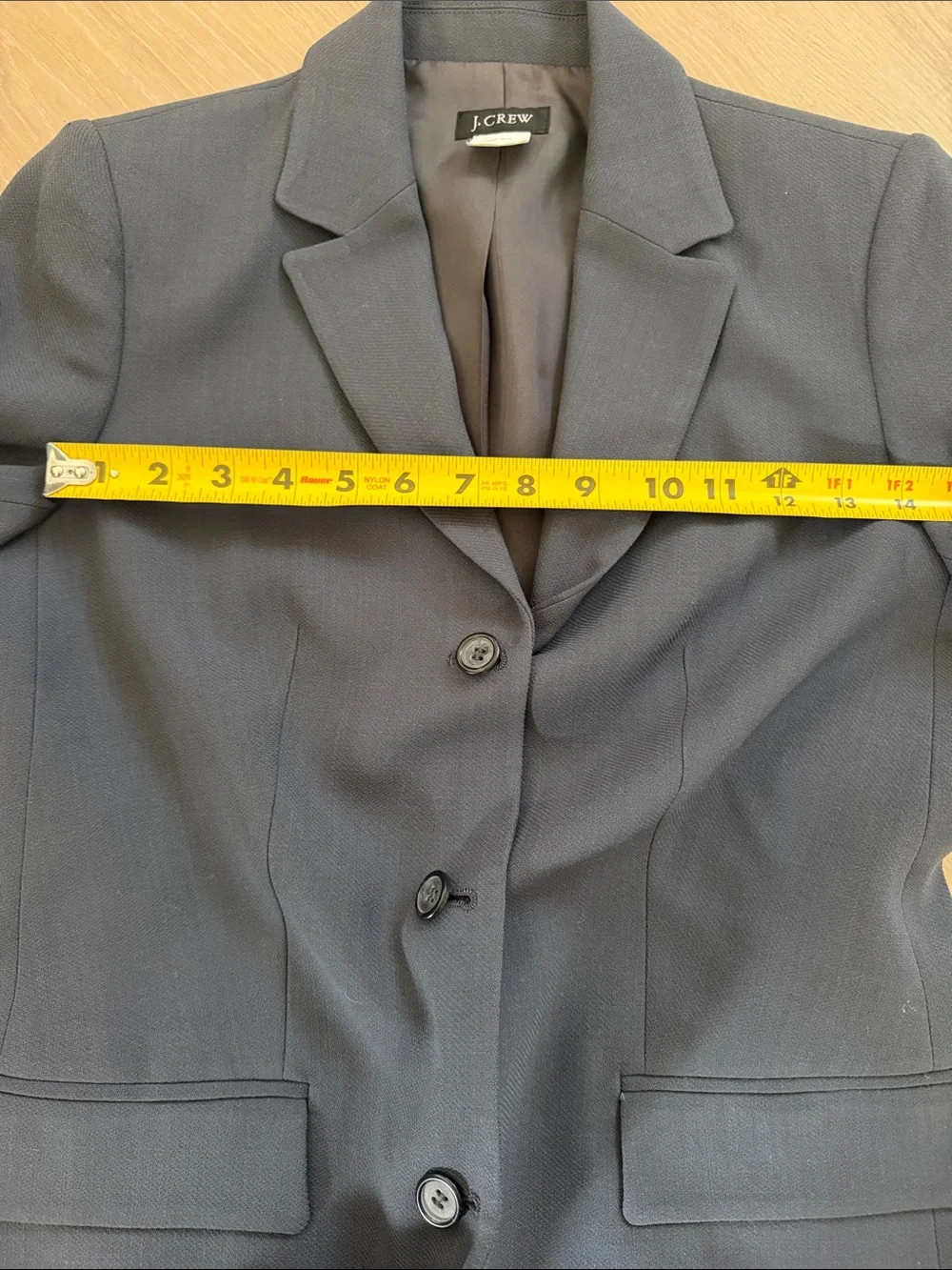 J.Crew 100% Wool Slate Gray 3-Button Single Breasted Blazer P2 Petite 2